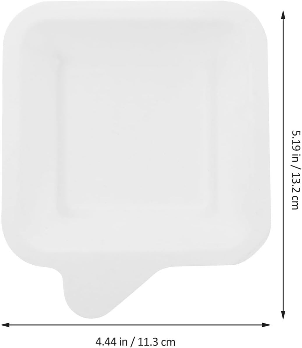 100pcs Disposable Square Paper Plates for Cakes and Dinner Cut-resistant Dinnerware for Birthday Parties and Celebrations