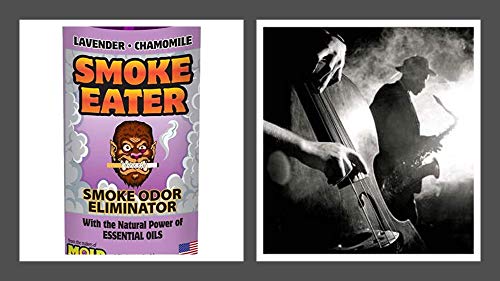 Smoke Eater - Breaks Down Smoke Odor at The Molecular Level - Eliminates Cigarette, Cigar or Smoke On Clothes, in Cars, Boats, Homes, and Office - 4 oz Travel Spray Bottle (Lavender)