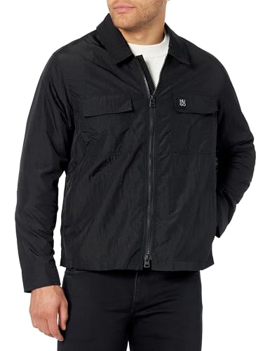 HUGO Men's Lightweight Zipper Closure Overshirt
