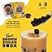 Twrl Brown Sugar Boba Bubble Tea Toppings - Taiwanese Boba Pearls, Cafe-Style Tapioca Milk Tea Topping, Instant - Perfect for Milk and Coffee, Gluten-Free, Plant-Based - Pack of 6 Single Servings