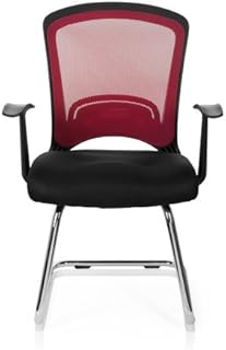 hjh OFFICE 668031 silla de confidente FLYER V tejido de malla rojo/negro silla visitante