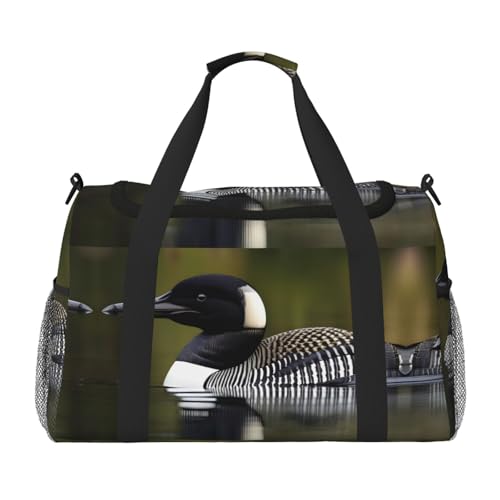 Loon Nature Bird print Carry on Bag Underseat forTraveling Personal Item Bag Travel Duffel Bag Gym Bag for Women Men