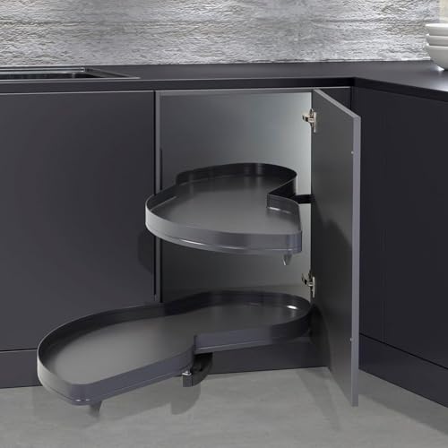2Tier Kitchen Cabinet Cupboard Corner, Kitchen Cabinet Blind Corner Pullout Organizer, Blind Corner Tray, Maximize Kitchen Storage, Organizer for 33inch/860mm Cabinet, Left Handed Open