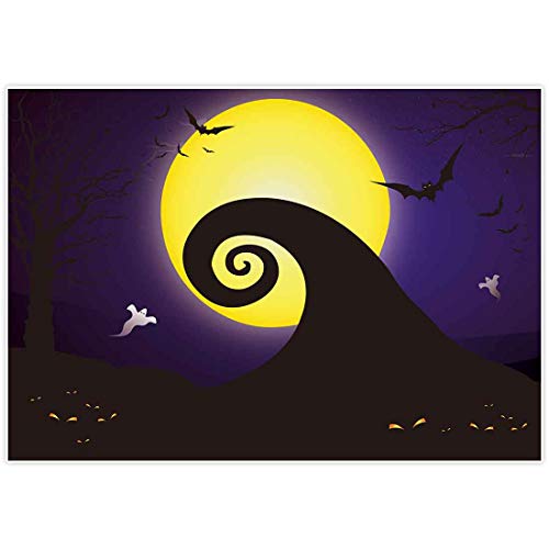 Allenjoy 7x5ft Happy Halloween Backdrop for Halloween Theme Photo Studio Photography Pictures Background Before Xmas Christmas Party Home Decor Outdoorsy Shoot Props Drop