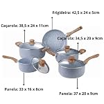 Conjunto de Panelas Indução Antiaderente Cerâmica Granite 5 Peças 22 41EzMu48tmL. SS150