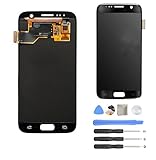 AOWIN® Replacement LCD Display Touch Screen Digitizer Assembly for Samsung Galaxy S7 SM G930 G930F G930A G930V G930P G930T G930R4 G930W8 with Samsung Logo + Repair Tool (S7 Black)