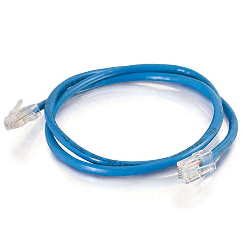 Image of C2G 24491 Cat5e Crossover Cable - Non-Booted Unshielded Network Crossover Patch Cable, Blue (3 Feet, 0.91 Meters)