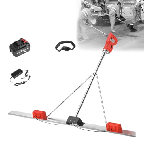 Kit de vibrateur pour chape de finition du béton, outil vibrant robuste pour béton de ciment, machine vibrante électrique sans fil pour finition de chape de ciment,2M-1xbattery