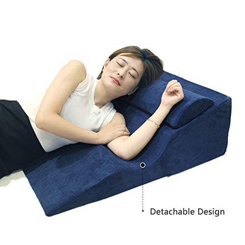 PREDUXYOW Orthopädisches Bett Keilkissen, Bettkeil Anti Reflux Ecke keilförmiges Schaumstoffkissen, Matratzenkeil Entspannungs und Relaxkissen