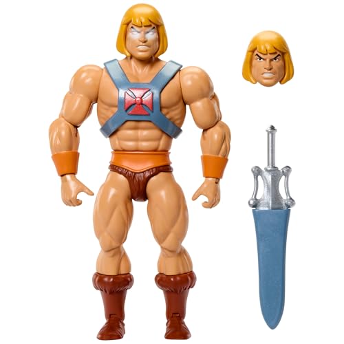 Masters of the Universe Origins Cartoon Collection Faker Figura de acción, imitador de He-Man de 14cm inspirado en la serie de televisión de los80, diseño detallado y 16articulaciones, JBM82