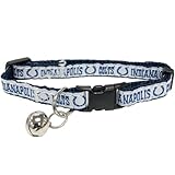 NFL CAT Collar Indianapolis Colts Satin Cat Collar Football Team Collar for Dogs & Cats. A Shiny & Colorful Cat Collar with Ringing Bell Pendant