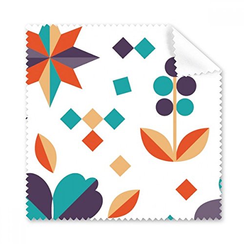 Chiffon tissu fleur pixel nettoyant écran téléphone portable et essuie-verres lunettes 5pcs
