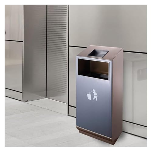 Mülleimer Edelstahl-Mülleimer für den Außenbereich Kommerzielle Mülleimer mit Aschenbecher Mülleimer mit großer Kapazität Abfalleimer für die Hotellobby – Bild 8