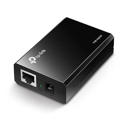 TP-LINK TL-PoE150S PoE Injector Adapter, IEEE 802.3af Compliant, up to 100 Meters (325 Feet),Gigabit -10/100/1000,Black