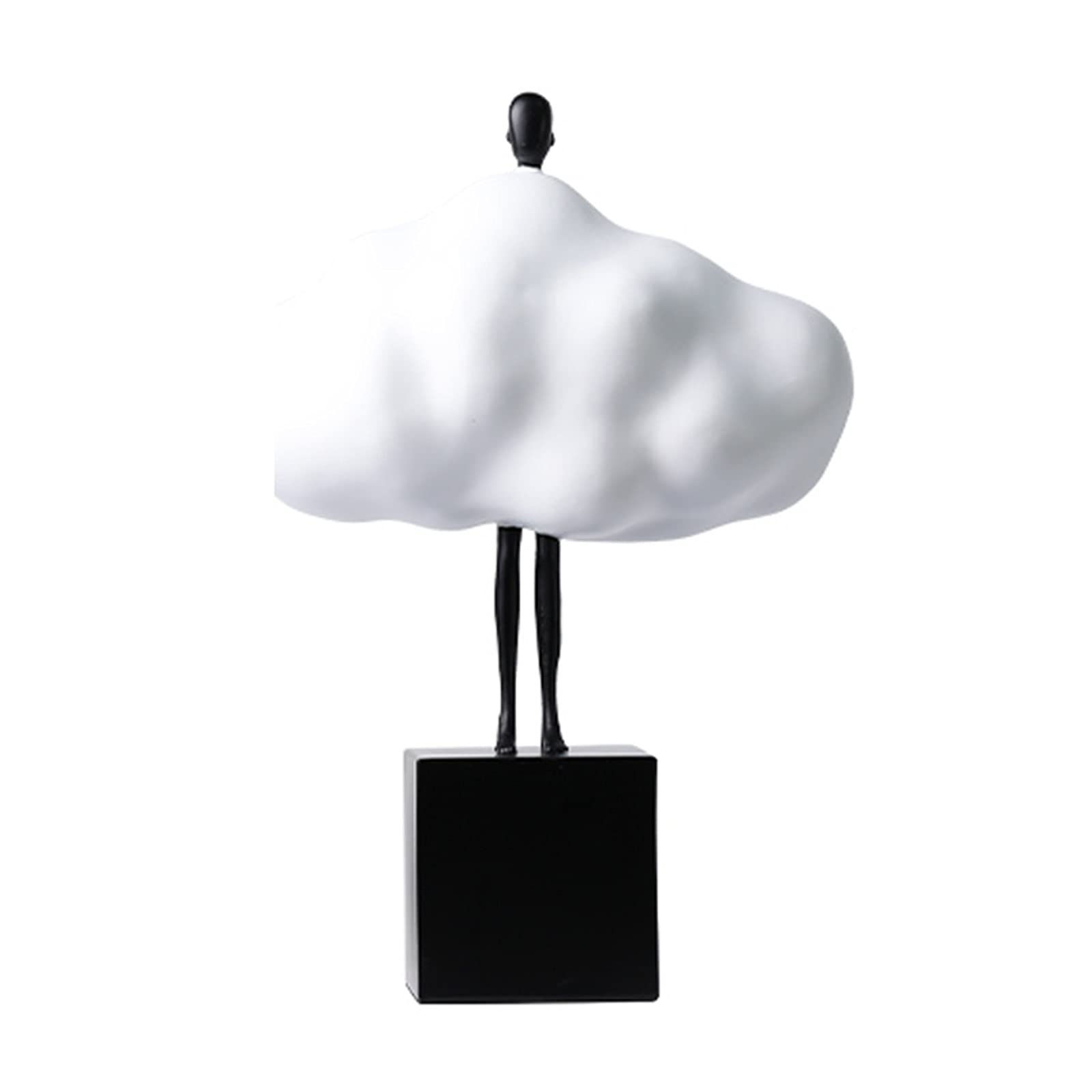 Deko-Statue, Heimdekorationen, weiße Wolkenskulpturen, Harz und Metall, abstrakte Figur, Statuen, Heimdekoration, kleine Dekorationsartikel, für Regal, macht Ihr Zuhause warm und künstlerisch