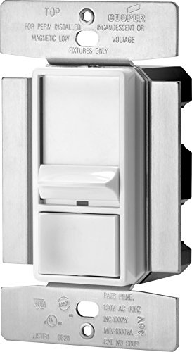 Eaton Si10P-W Skye 3-Way Single-Pole Full Slide Decorator Dimmer With Preset, 1000-Watt, White Finish #TOP1