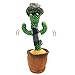 Heionia Cactus Che Balla e Ripete Peluche Dancing Cactus Danzante Giocattolo Peluche Cactus Che Canta 120 Canzoni Electrónico Shaka Cactus Toy per Bambini (Stile Sciarpa)