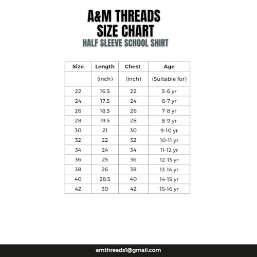 Image of A&M Threads White Half Sleeve School Uniform Shirt for Boys