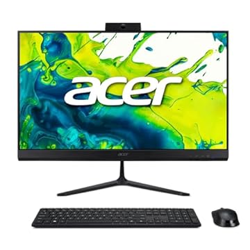 Acer Aspire C24 AIO Desktop | Tela IPS Full HD de 23,8 polegadas 120Hz | Processador AMD Ryzen 7 5700U Octa-Core | Gráficos AMD Radeon | DDR4 de 16 GB | SSD de 1 TB | Wi-Fi 6 | Teclado e mouse sem fio