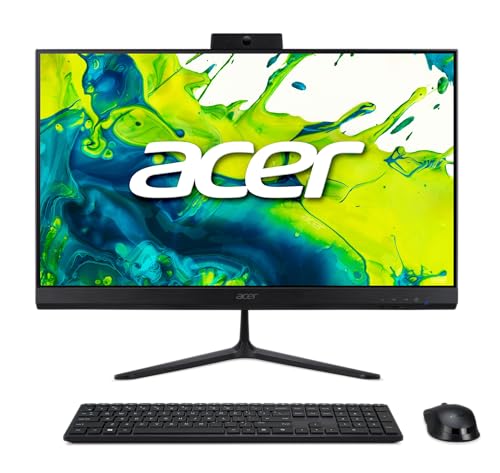 acer Aspire C27 AIO Desktop | 27' Full HD IPS 120Hz Display | AMD Ryzen 7 5825U Octa-Core Processor| AMD Radeon Graphics | 16GB DDR4 | 1TB SSD | Wi-Fi 6E | Wireless Keyboard & Mouse | C27-2G-UR17