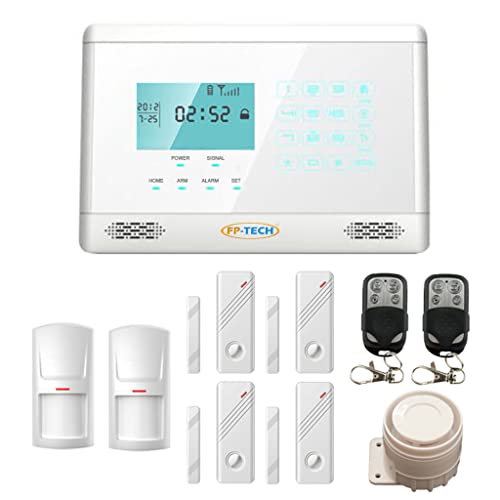 ANTIFURTO ALLARME TOUCH SCREEN CASA KIT BIANCO CON COMBINATORE GSM WIRELESS SENZA FILI E APP SMARTPHONE (Kit M - FP-2E-1000-BIANCO)