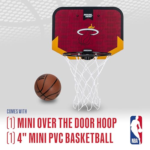 Franklin Sports NBA Miami Heat Mini Over the Door Basketball Hoop - image 2