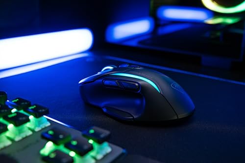 Image of Turtle Beach Kone II Air Wireless RGB Gaming Mouse, 350-Hr Rechargeable Battery, 26000 DPI Optical Sensor, 100M Click Optical Switches, 21 Customizable Inputs, Ergonomic, 4D Scroll Wheel - Ash Black