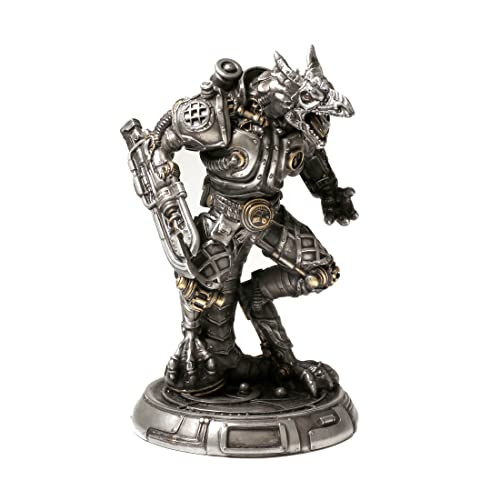 Estatua Dragón Mecanoide Steampunk Resina miniatura 3