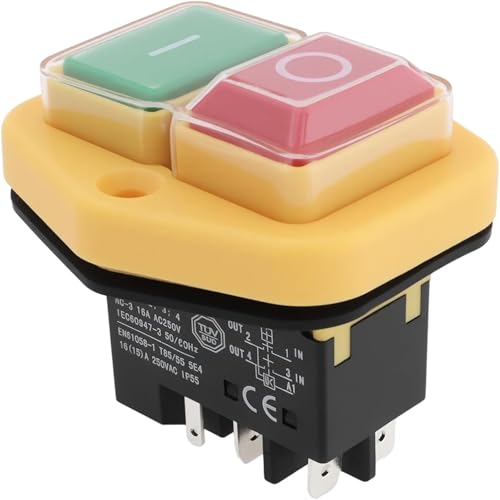 Image of BODYA 220V-250V Cement Mixer On Off Control Switch 900/41700 74651 for Belle Mini-mix 150 May 2007+ Replacement