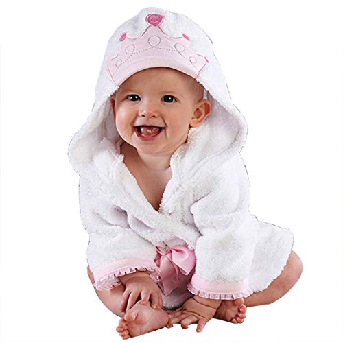SoSickWithIt Animal Panda Robe Premium Baby Robe Newborn Softest Baby Bath Hooded Robe White