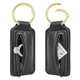 LUCKINEE 2 Pcs Mini Ring Holder Keychain Small Travel Jewelry Case Box – Dual-Sided Zippered Travel Ring Holder for Gym, Small Ring Pouch for Women, Girls and Man