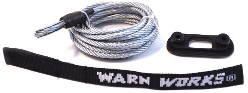 WARN 76065 PullzAll Portable Electric Winch Accessory: Replacement Galvanized Steel Cable Wire Rope
