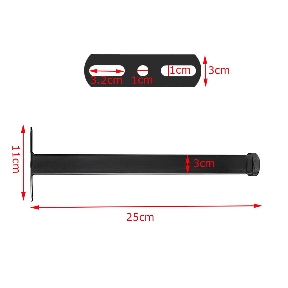 Piedi Letto, 4 Pz Piedini per Rete a Doghe 25cm, in Ferro, Quadrato, Universale Altezza 25cm, Supporto in Metallo