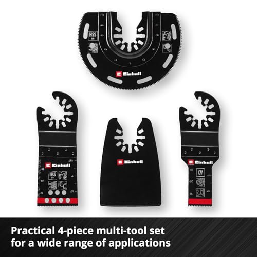 Original Einhell 4-Piece Multitool Set (BIM Plunge Saw Blade, BIM Half-Round Saw Blade - Image 3