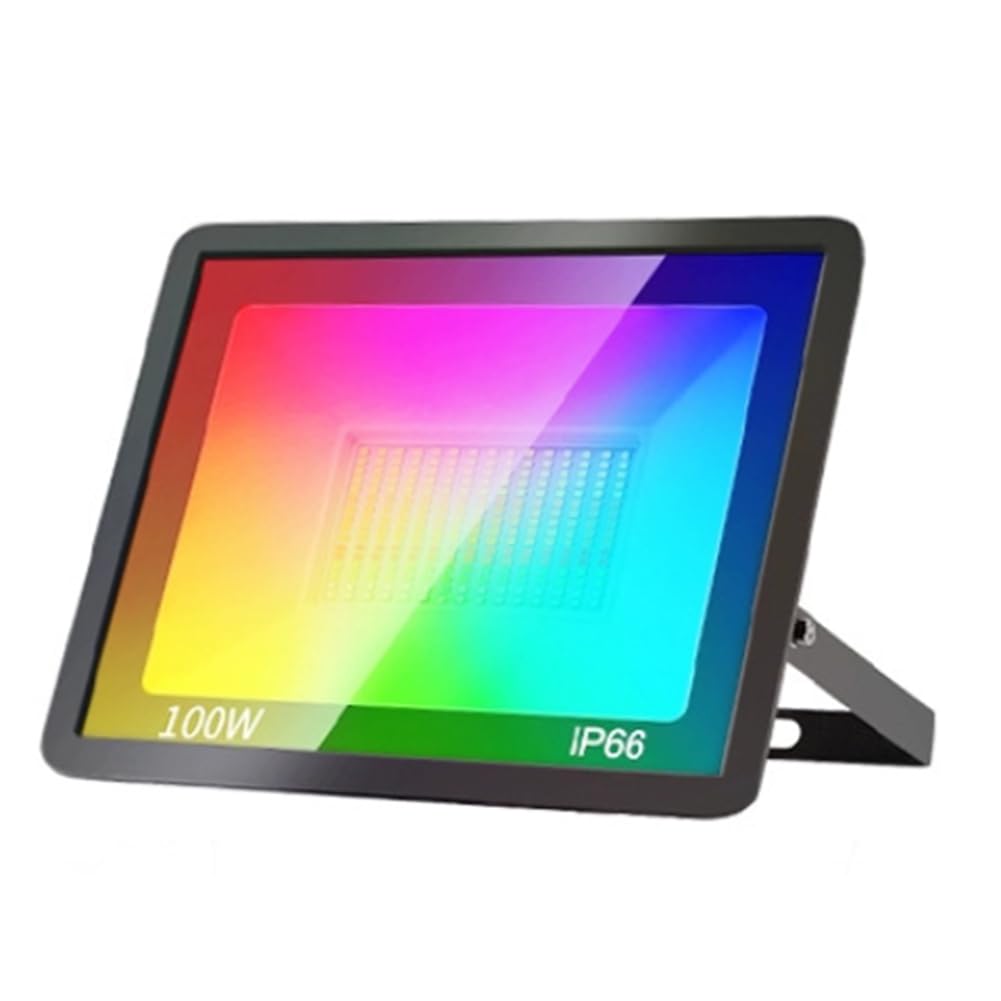 UDSKNV[KSL TUYA WiFi 100W RGB Floodlight APP Voice Controlled Smart Bluetooth for Garden Party Outdoor Lighting