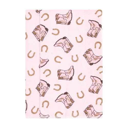 Image of Hudson Baby Unisex Baby Cotton Poly Flannel Burp Cloths, Cowgirl 7 Pack, One Size