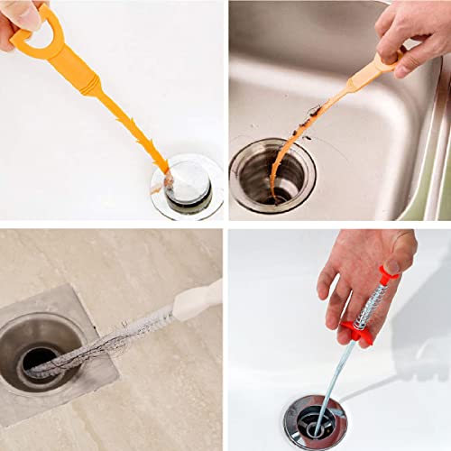 image for LAKNUY 6 in 1 Sink Snake Sewer Dredging Tool, 150CM Drain Auger Sewer 