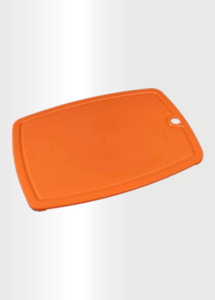 ECO Plastic Chopping Board for Kitchen | BPA-Free, Non-Slip, Dishwasher Safe Cutting Board | Durable, Knife-Friendly Surface | 31.8 x 21.9 cm | Easy to Clean, Lightweight & Space-Saving (Orange)