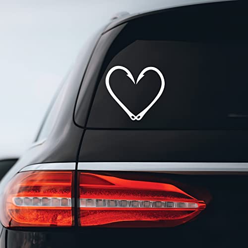Fishing Hook Heart Love Sticker Decal Notebook Car Laptop 6