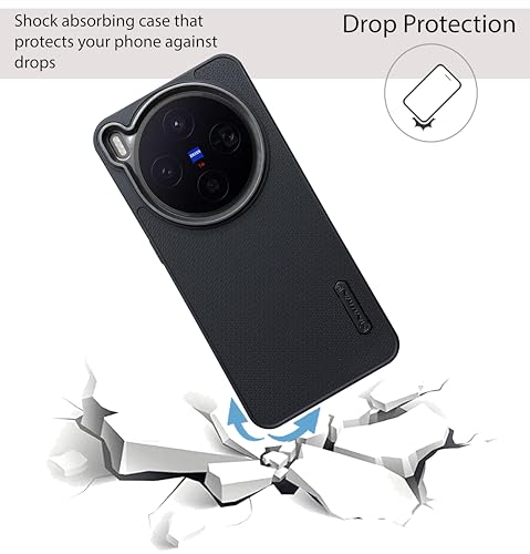 Image of NIUKIN Grip Guard Case for Vivo X300 5G | Camera Ring | Shockproof Scratchproof Cover | Black