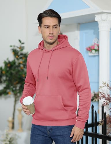 TACVASEN Men's Athletic Hoodies Fleece Lined Sweatshirt Pullover Soft Casual Hooded Sweatshirt with Pocket2