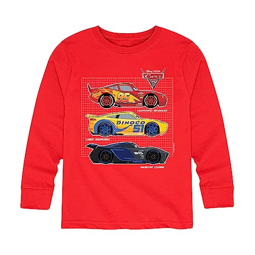 Disney Cars - Side Profiles Grid - Toddler and Youth Long Sleeve Graphic T-Shirt