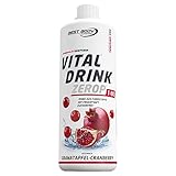 Best Body Nutrition Vital Drink ZEROP® - Granatapfel-Cranberry, Original Getränkekonzentrat - Sirup - zuckerfrei, 1:80 ergibt 80 Liter Fertiggetränk, 1000 ml