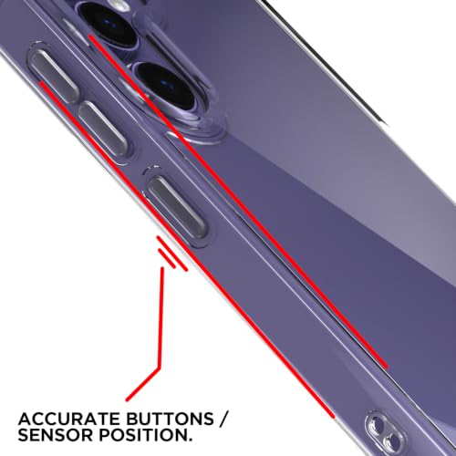 Image of Outlouders Back Cover for Samsung Galaxy S24 5G / S25 5G Clear Transparent PC + TPU Bumper Case with Raised Edges for Shockproof Protection (Transparent)