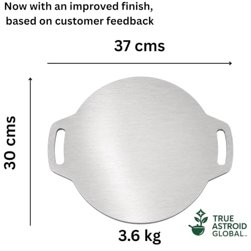 Image of Pure Iron Dosa Tawa, 12 Inch, 6mm Thick, Fully Seasoned, Non-Stick, Flat Borderless Design, 30 cm, 3.6 kg