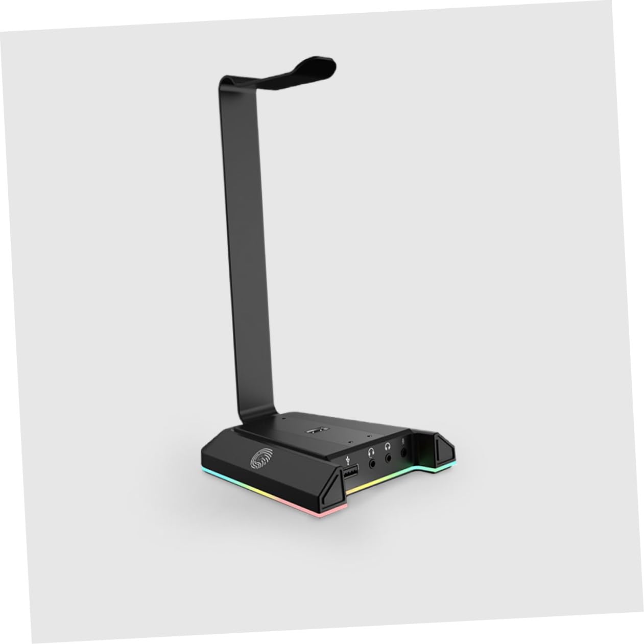 POPETPOP Supporto Cuffie da Tavolo Gaming in Abs Nero Porta USB | Trasmissione Efficiente e Intelligente, per Cuffie e U Disk, Rack Verticale Compatto