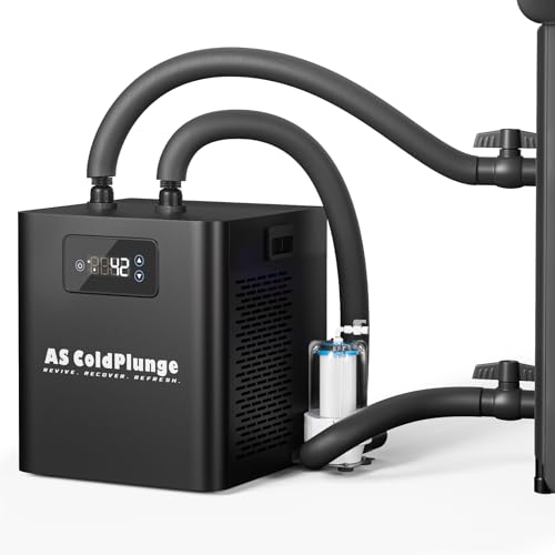 AS ColdPlunge Ice Bath Water Chiller for Cold Plunge Tubs, 1/3 HP Upgraded Cold Plunge Chiller with External Filter Water Pump, Ideal for Cold Plunge Recovery Ice Bath Tub Home 110V Cooling Chiller