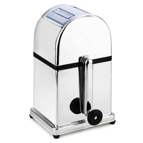 bar@drinkstuff Chrome Ice Crusher Manual Ice Crusher with Ice Tray and Scoop, Ice Grinder, Ice Chopper - Image 3