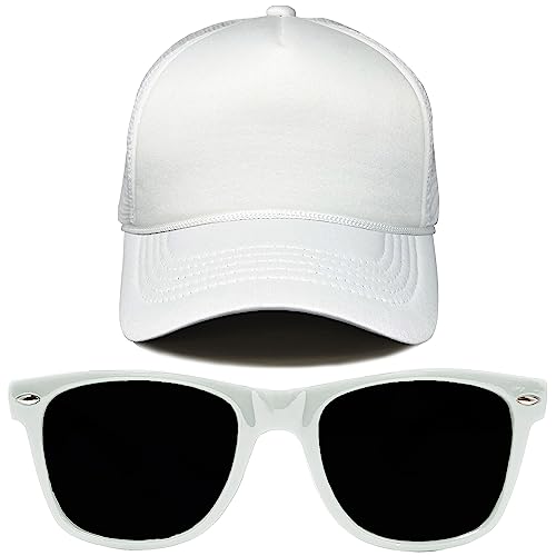 Image of Funky Junque Foam Trucker Hat, Trucker Hats for Women & Men - Blank Adjustable Snapback Mesh Back Baseball Cap