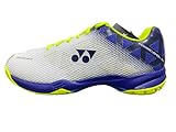 Yonex SHB 50 EX Badminton Shoes | Ideal for Badminton,Squash,Table Tennis,Volleyball | Non-Marking Sole | Power Cushion | Ergo Shape | Hexagrip | White Blue |UK 9